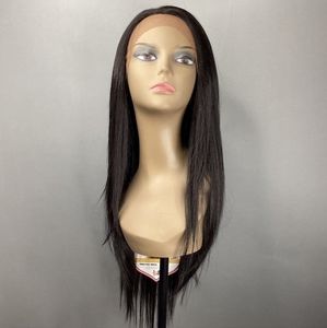 Bobbie Bos Mina #2 Darkest brown lace front long straight human/synthetic  wig.